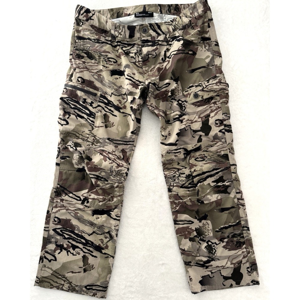 Under Armour Field‎ Ops Pants 42 Camo Cargo Tactical Men Size  (Fits 40"x 29)